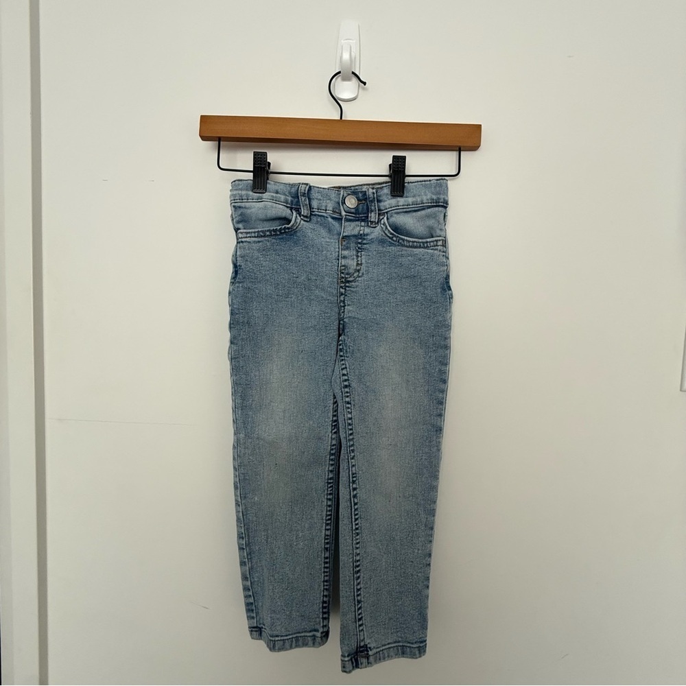 H&M boys straight cut Blue washed out Jeans 4-5T